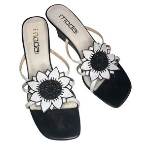 Vintage Y2K Flower Wedge Sandals Moda 9